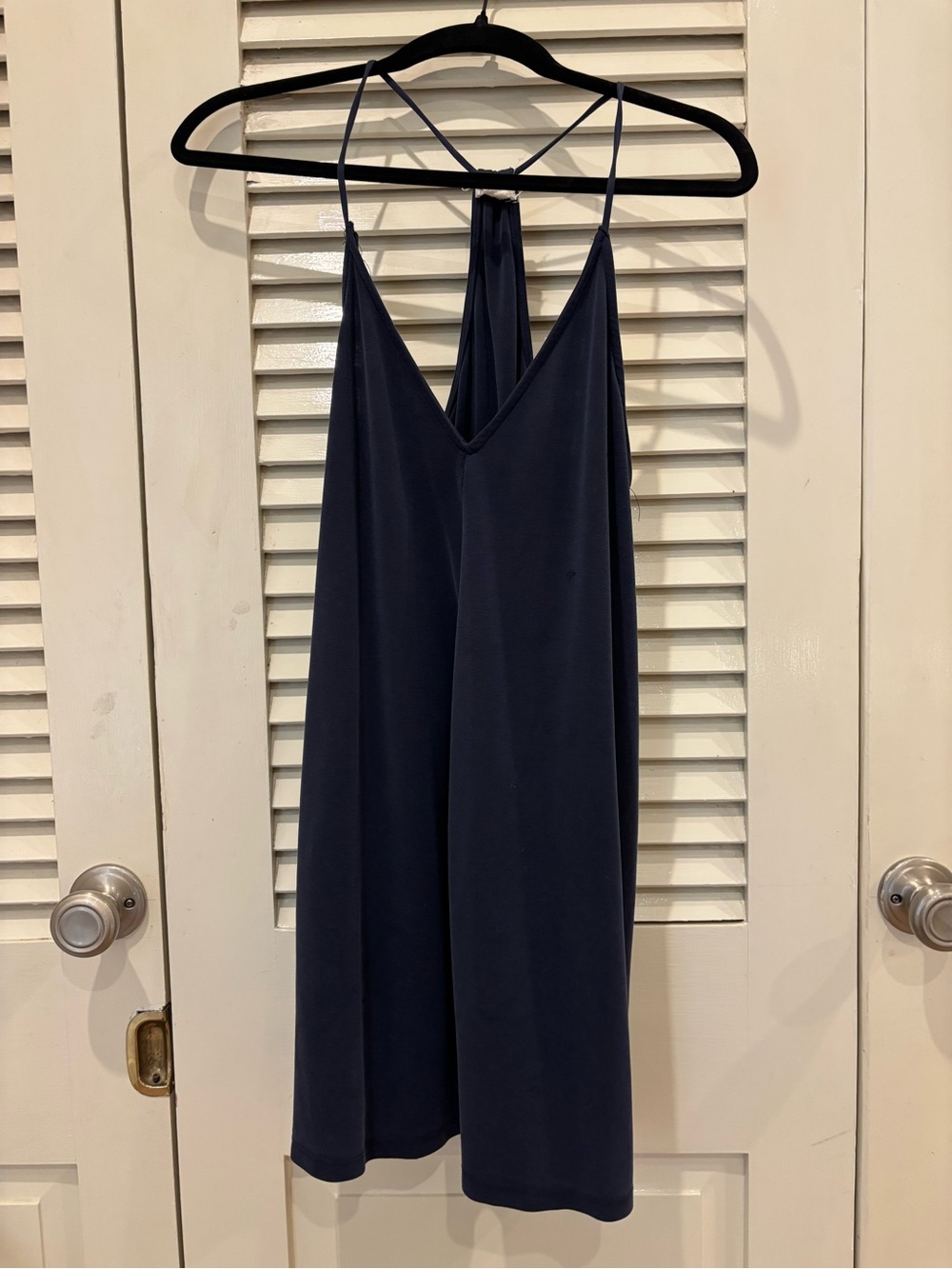 Navy Blue Strappy Slip Dress - Urban Outfitters